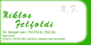 miklos felfoldi business card